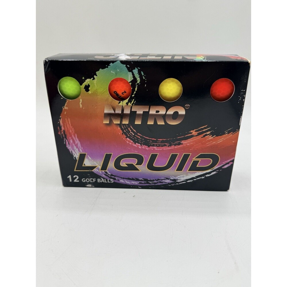 Nitro Liquid Ultimate Distance Performance Golf Balls 12 Pack 1 Dozen : SEALED